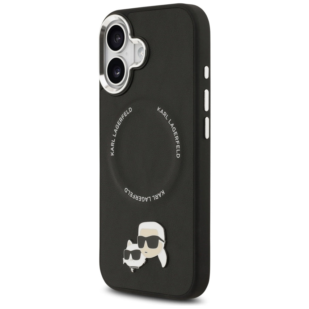 Karl Lagerfeld Karl & Choupette Pins MagSafe Case for iPhone 17 - Black_1