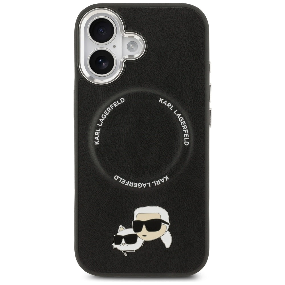 Karl Lagerfeld Karl & Choupette Pins MagSafe Case for iPhone 17 - Black_2