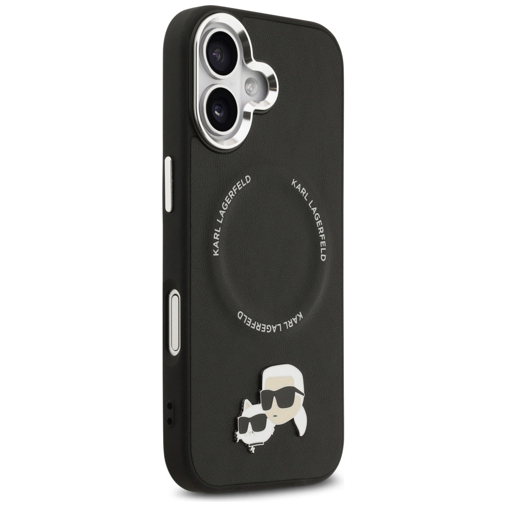 Karl Lagerfeld Karl & Choupette Pins MagSafe Case for iPhone 17 - Black_3