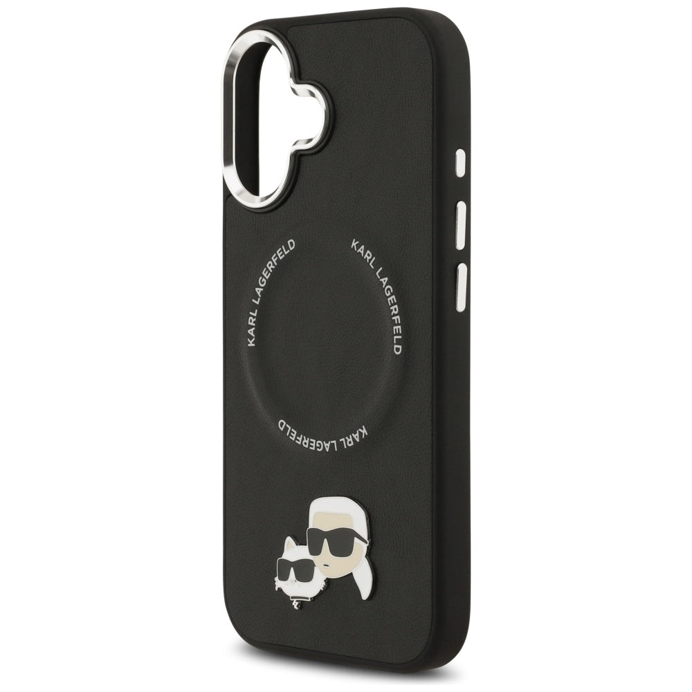 Karl Lagerfeld Karl & Choupette Pins MagSafe Case for iPhone 17 - Black_5