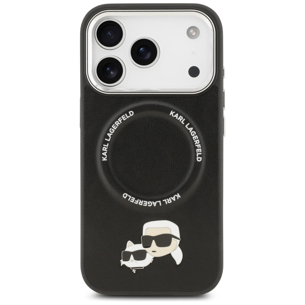 Karl Lagerfeld Karl & Choupette Pins MagSafe Case for iPhone 17 Pro - Black_2