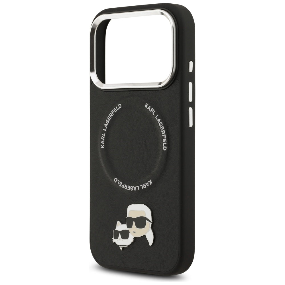 Karl Lagerfeld Karl & Choupette Pins MagSafe Case for iPhone 17 Pro - Black_5