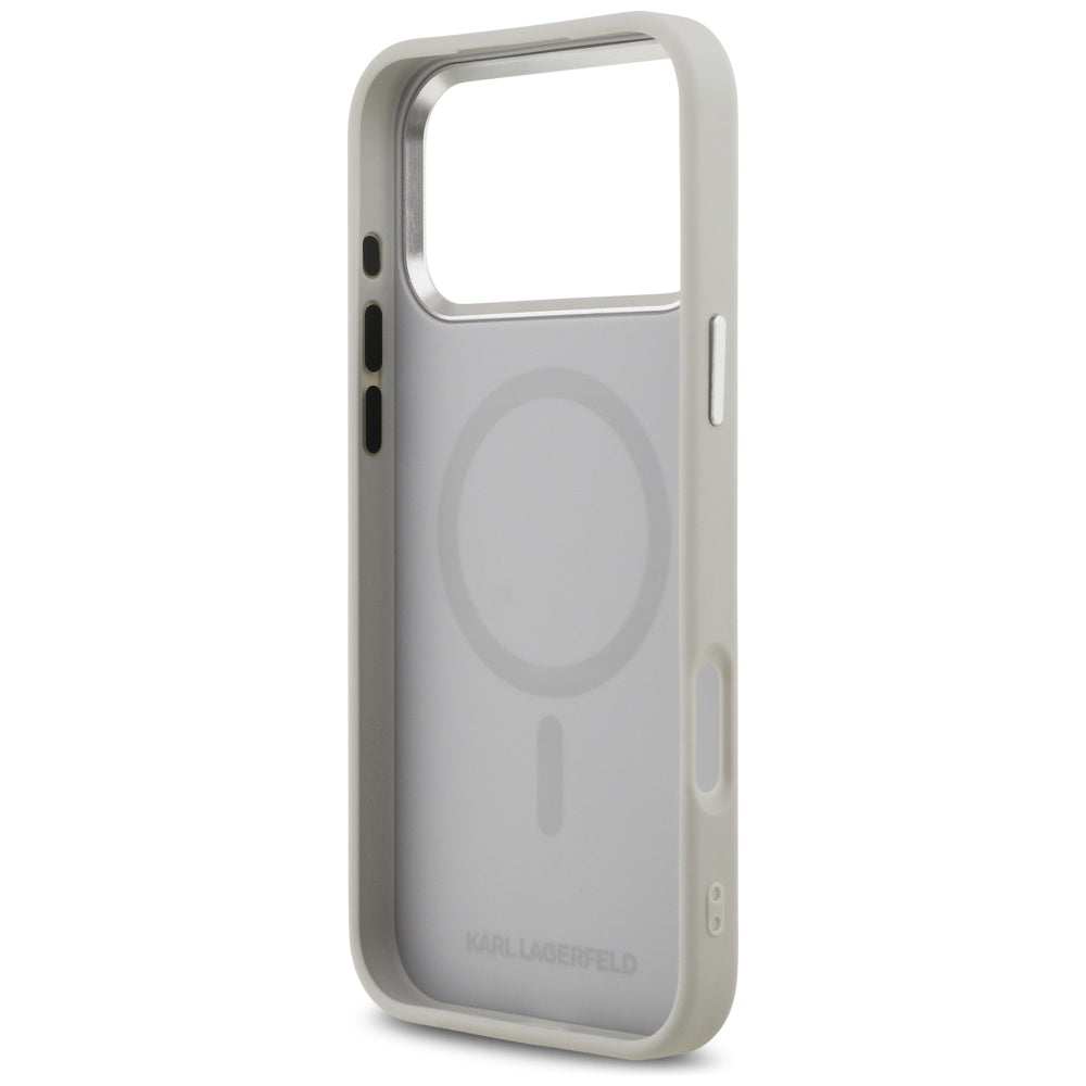 Karl Lagerfeld Karl & Choupette Pins MagSafe Case for iPhone 17 Pro Max - Gray_6