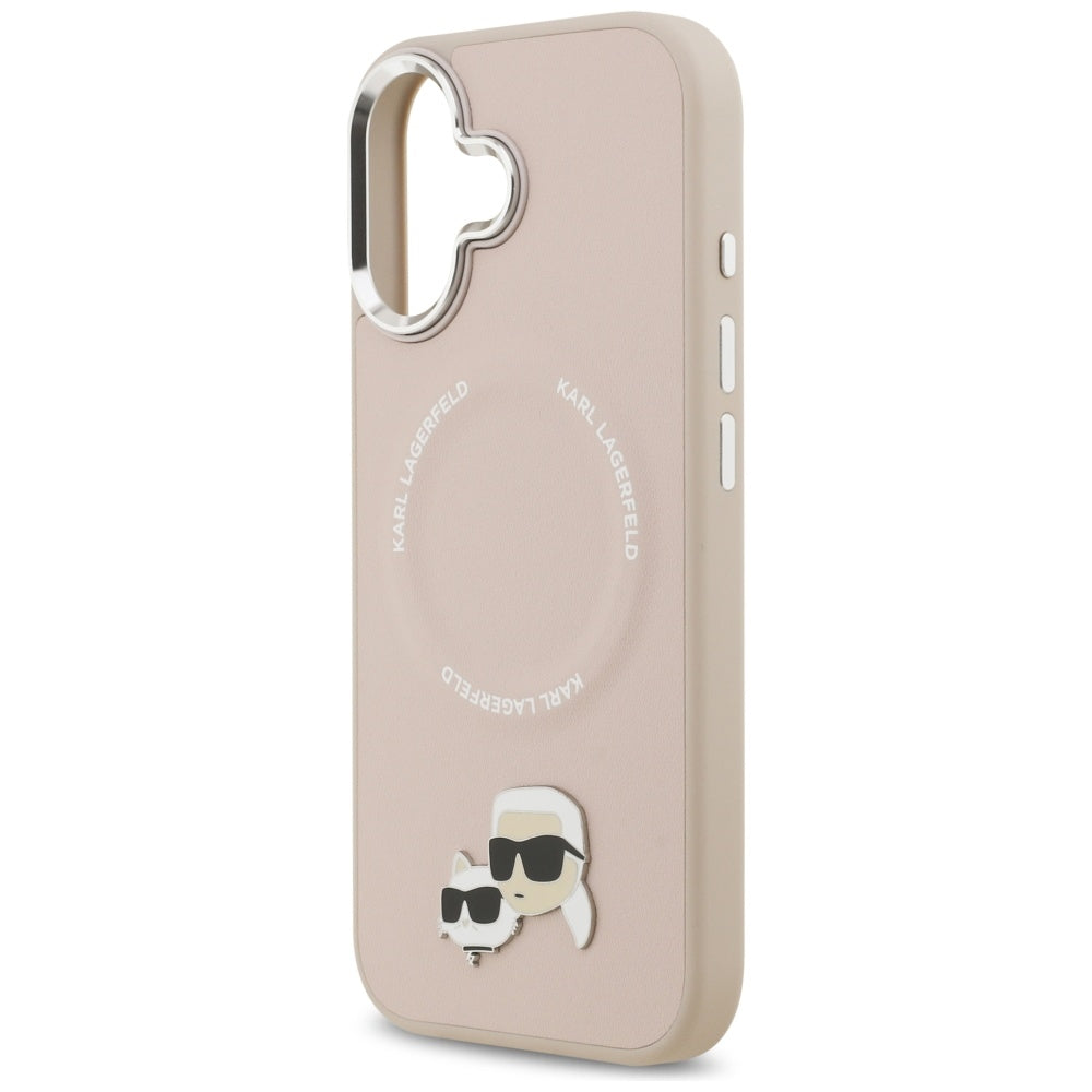 Karl Lagerfeld Karl & Choupette Pins MagSafe Case for iPhone 17 Pink_5