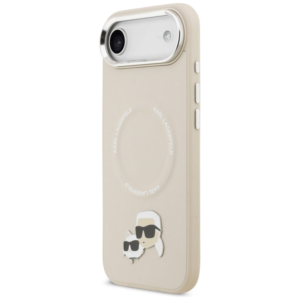 Karl Lagerfeld Karl & Choupette Pins MagSafe Case for iPhone Air - Beige_1