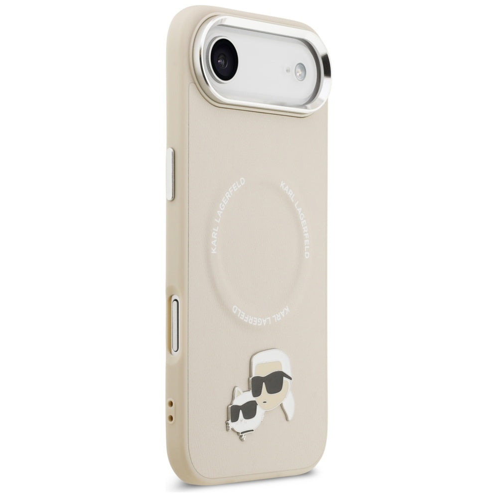Karl Lagerfeld Karl & Choupette Pins MagSafe Case for iPhone Air - Beige_3