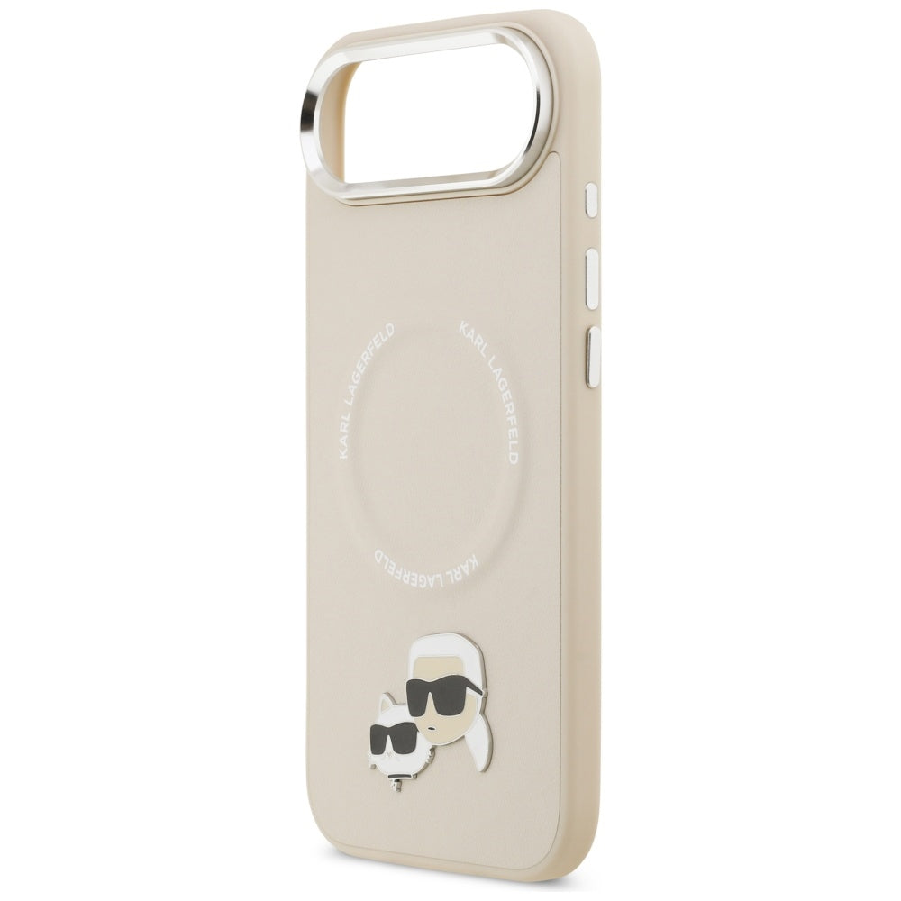 Karl Lagerfeld Karl & Choupette Pins MagSafe Case for iPhone Air - Beige_5