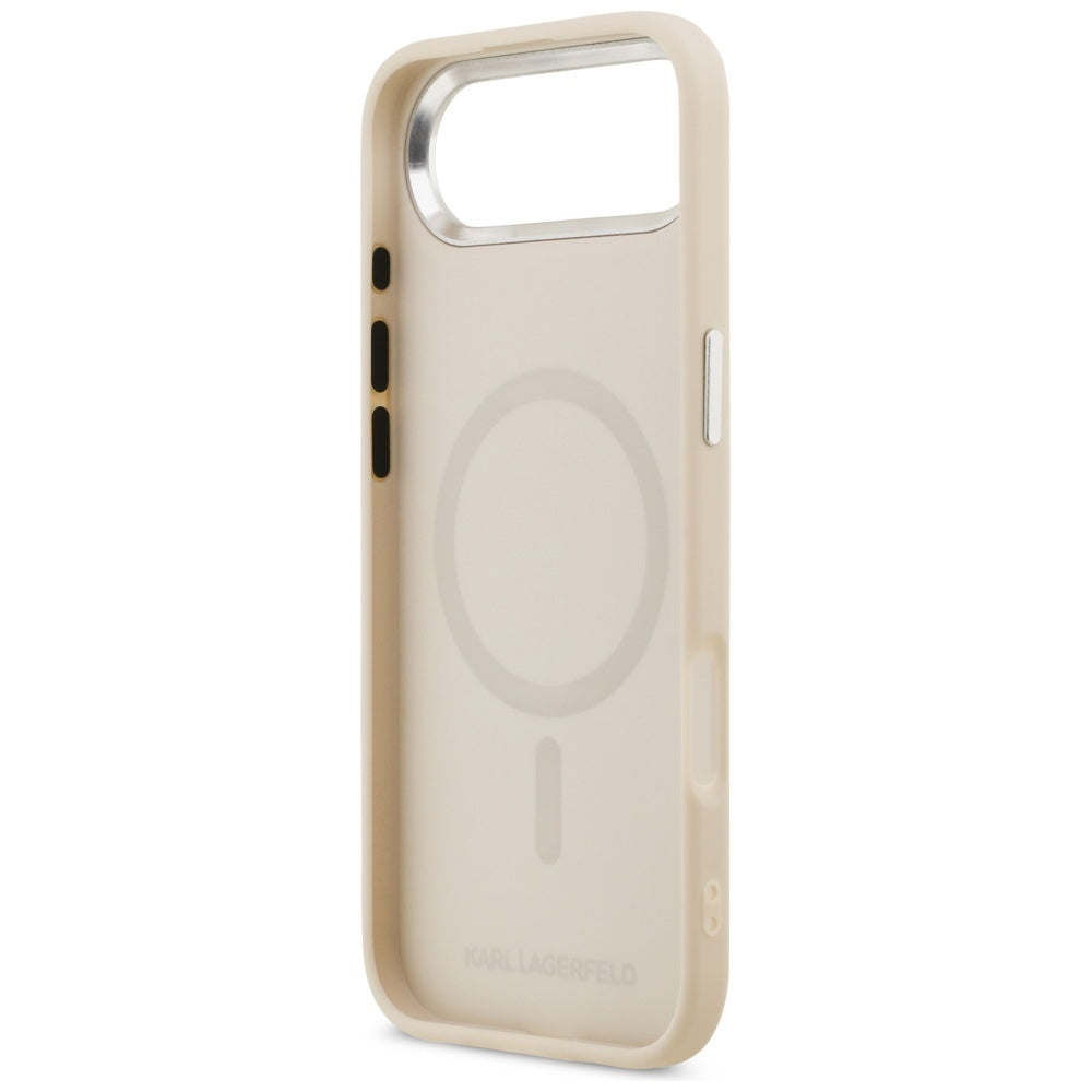 Karl Lagerfeld Karl & Choupette Pins MagSafe Case for iPhone Air - Beige_6