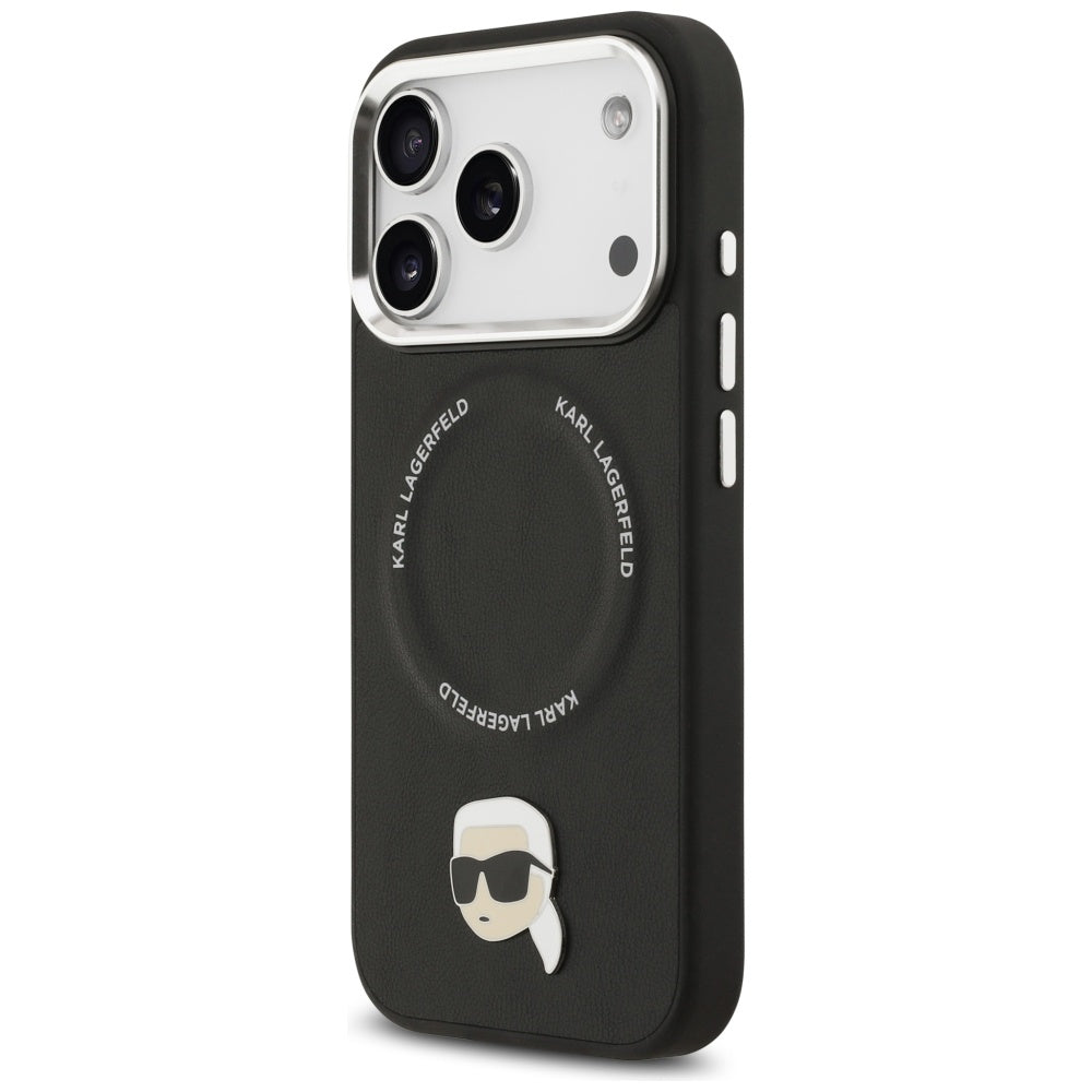 Karl Lagerfeld Karl Pin MagSafe Case for iPhone 17 Pro Max - Black_1