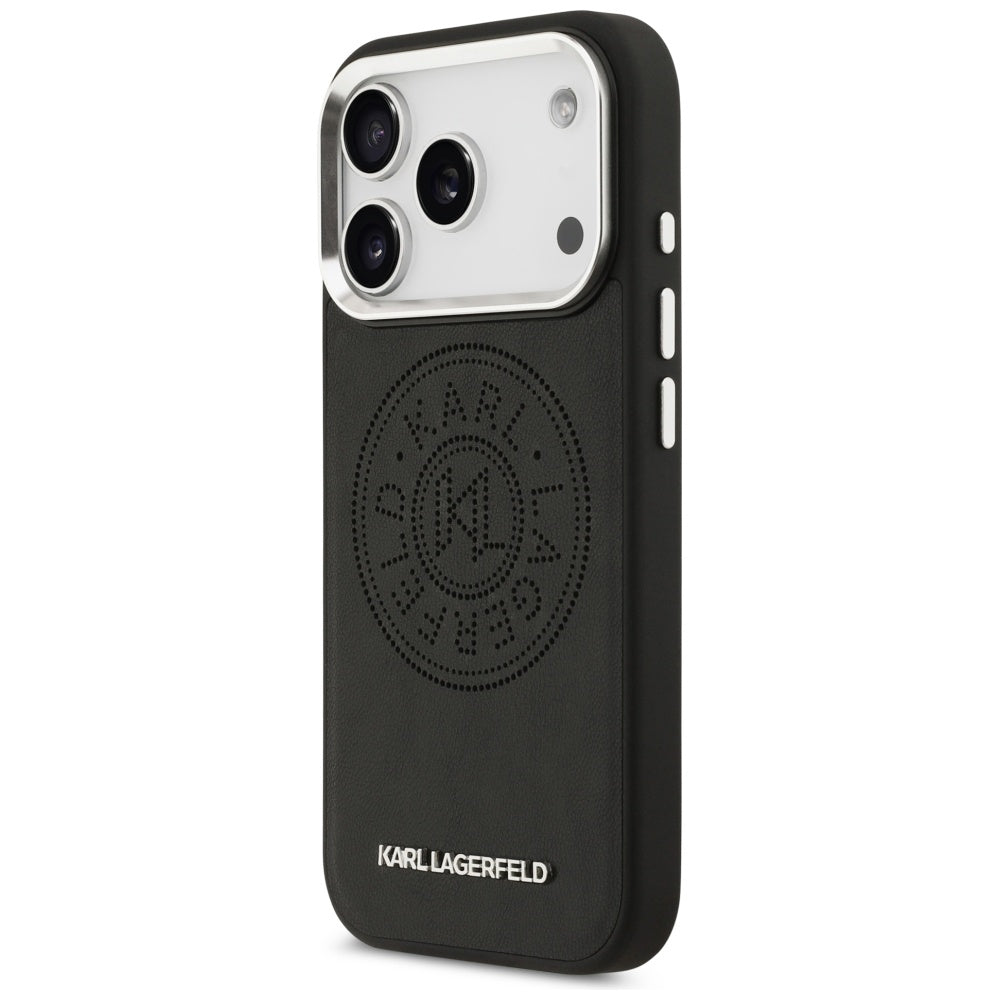 Karl Lagerfeld Point & Metal Logo MagSafe Case for iPhone 17 Pro - Black_1