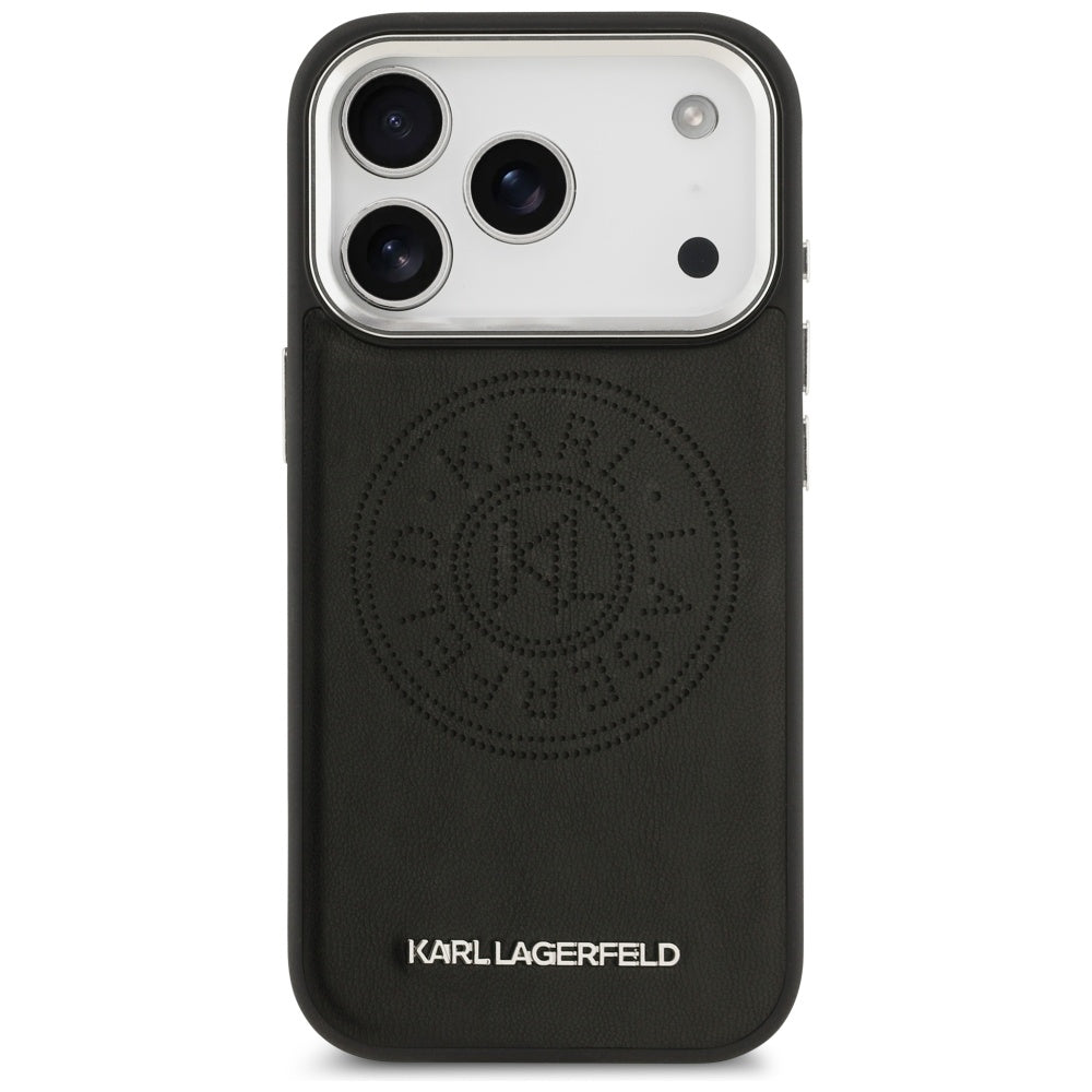 Karl Lagerfeld Point & Metal Logo MagSafe Case for iPhone 17 Pro - Black_2