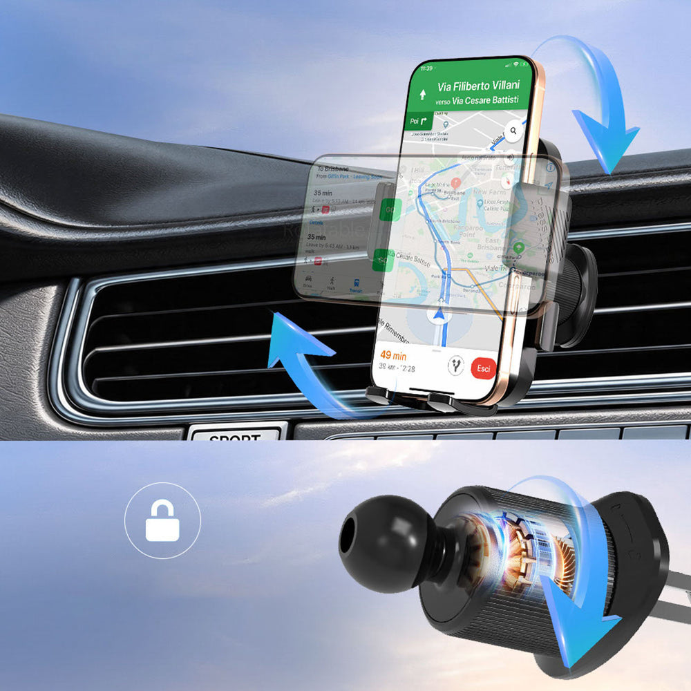 Wozinsky WUS-CF29 3-in-1 Car Holder for Dashboard, Windshield and Air Vent - Black_8