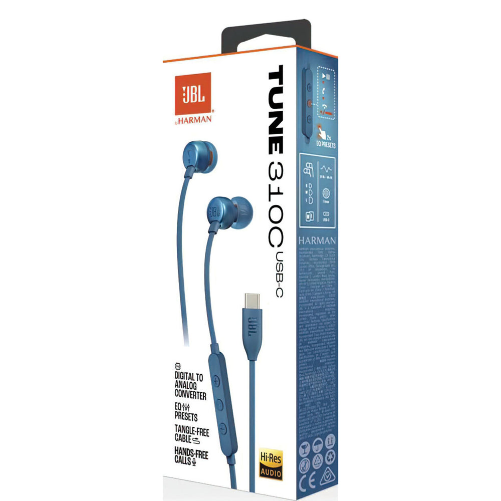 JBL Tune 310C In-Ear USB-C Headphones Blue_6