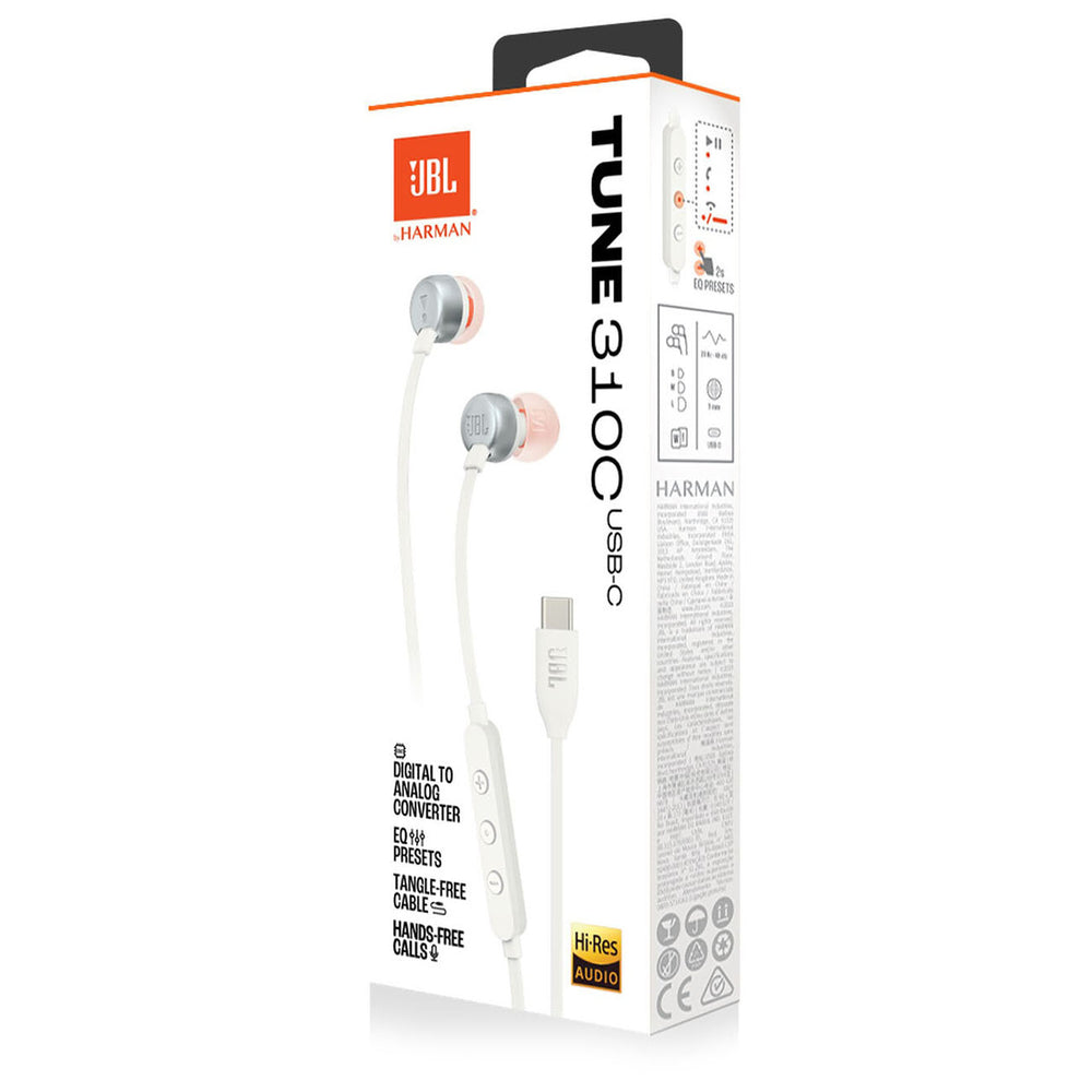JBL Tune 310C In-Ear USB-C Headphones White_6
