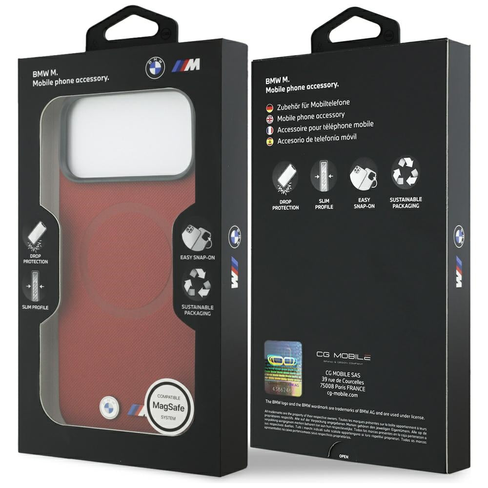 BMW M FW Metal Logo MagSafe Case for iPhone 17 Pro Max - Red_7