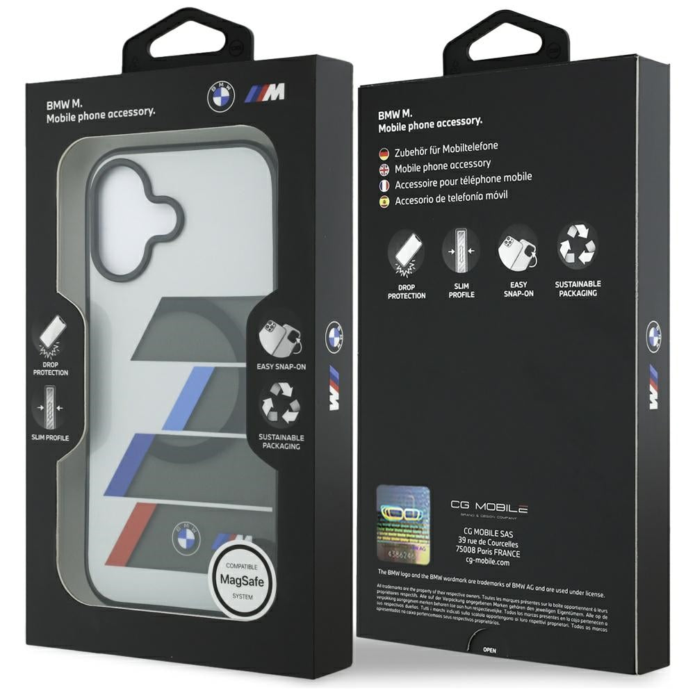 BMW M IML Metal Buttons Tricolor Lines MagSafe Case for iPhone 17 - Gray_7