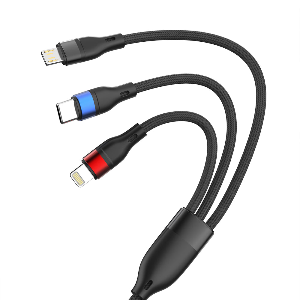 3mk Hyper Cable N-SERIES 3 in 1 USB-A / Lightning / Micro 1.2m 9V/2A 18W - black_9
