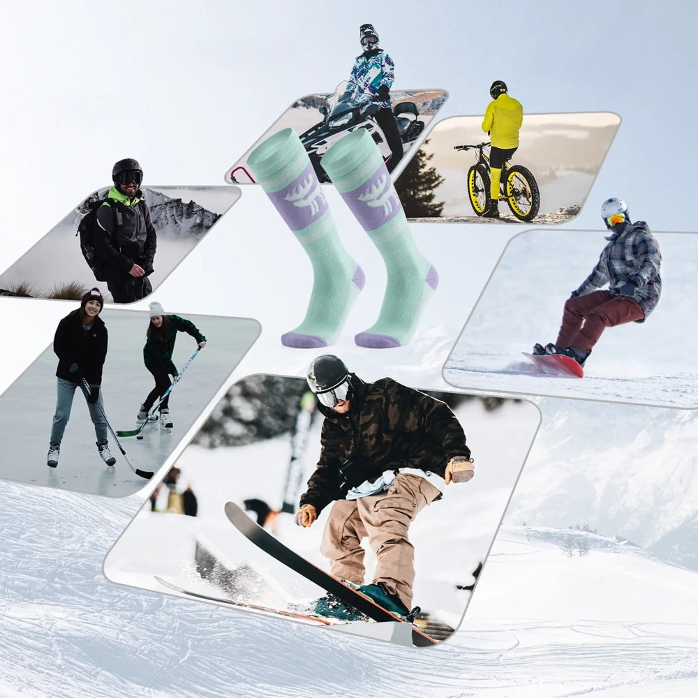 Qunature 037202 ski socks size 43-48 (L/XL) - purple-green_4