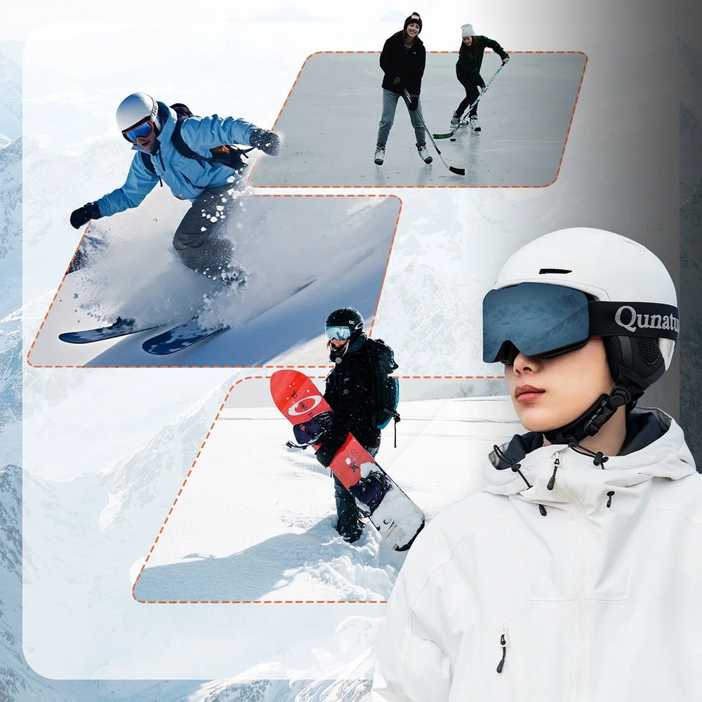 Qunature 10130003001 Ski Helmet with Earmuffs for Snowboard 58-61 cm - White_4