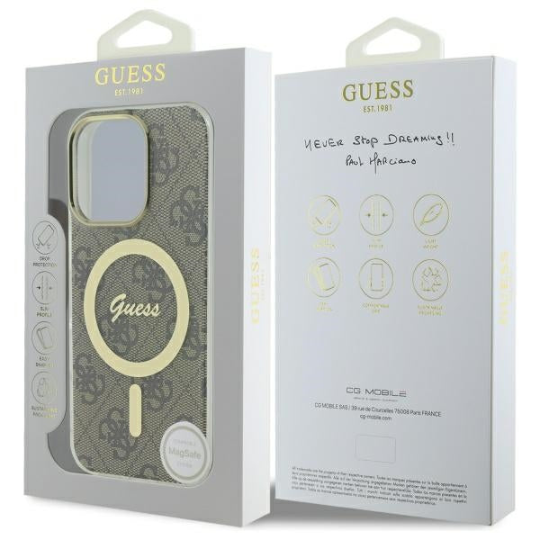 Guess IML 4G MagSafe case for iPhone 16 Pro - brown_6