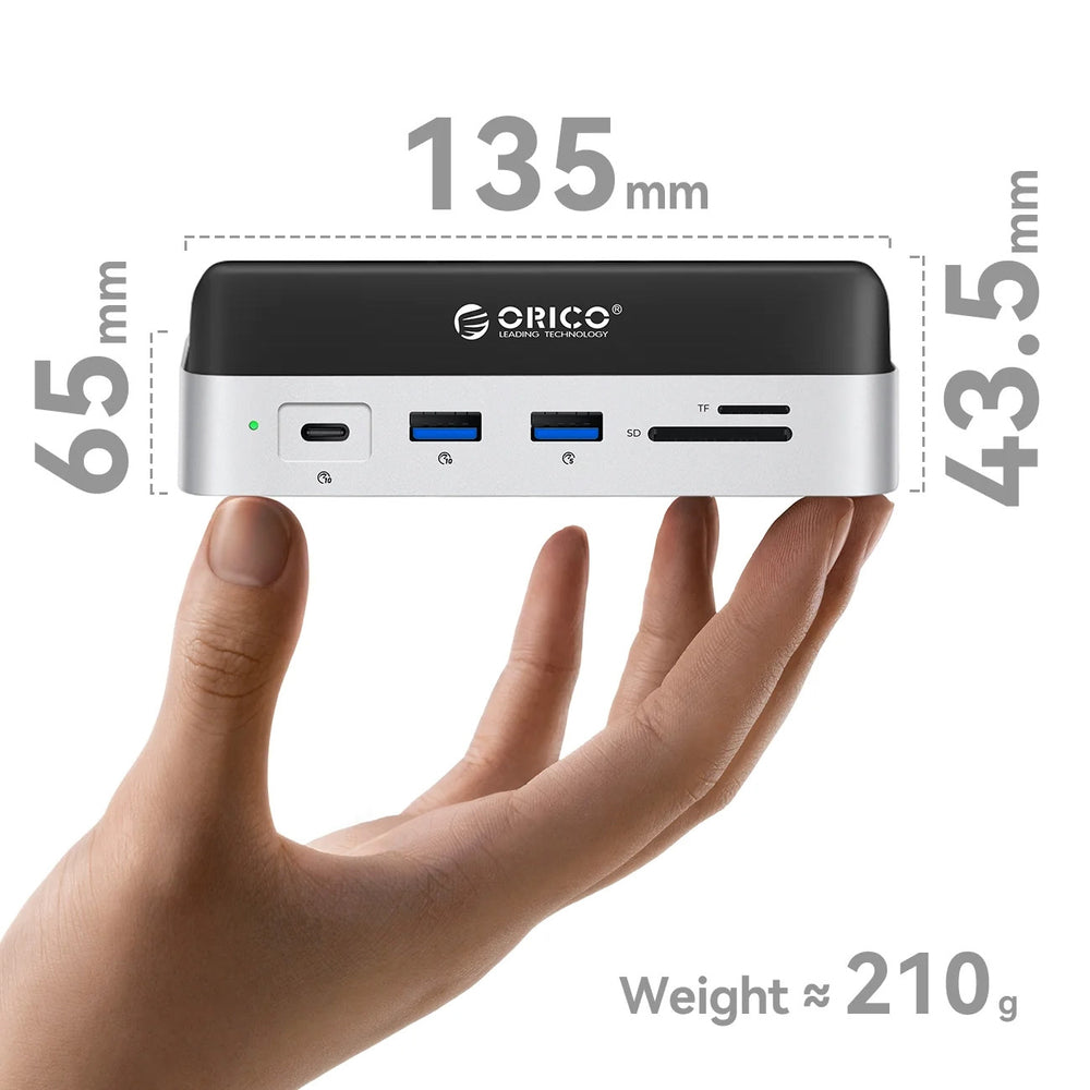 Orico MiniDock 10-in-1 Docking Station with SSD Hard Drive Bay - Silver_5