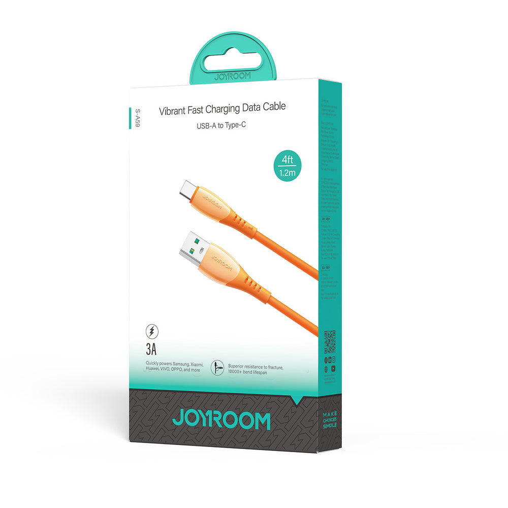 Joyroom S-A59 Vibrant Series 3A USB-A - USB-C Cable 1.2m - Orange_11