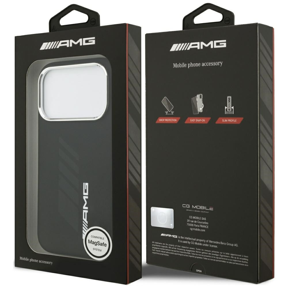 AMG Silicone Oversize Rhombs MagSafe Case for iPhone 17 Pro - Black_7
