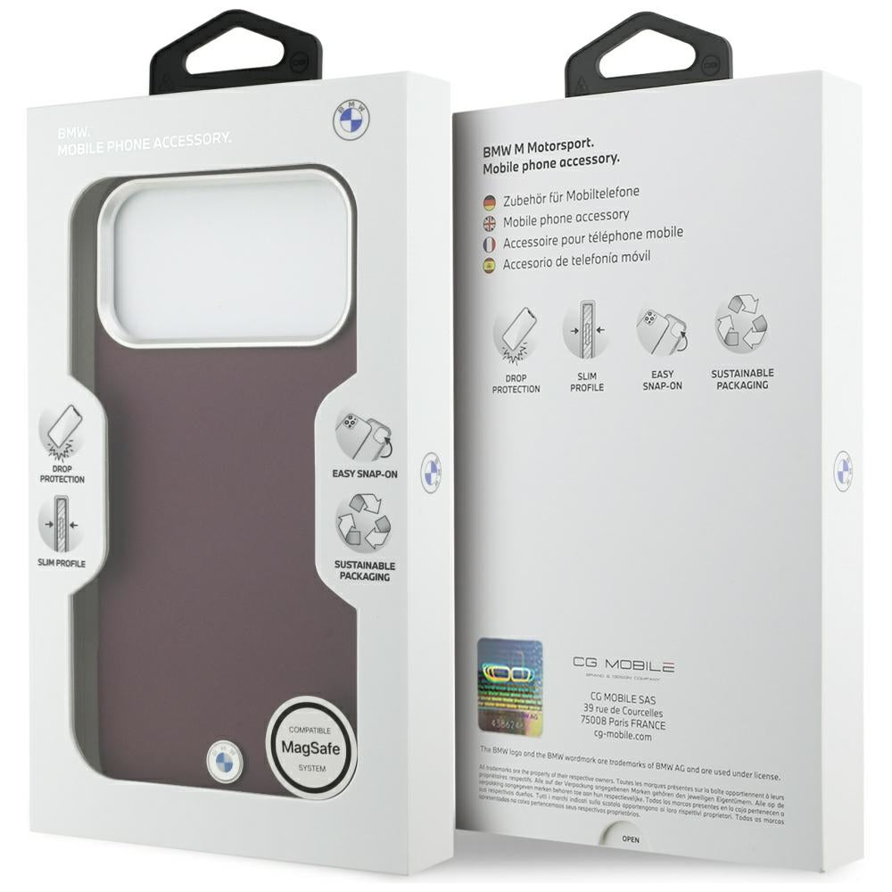 BMW Sign Full Wrapped Metal MagSafe Case for iPhone 17 Pro Max - Red_7
