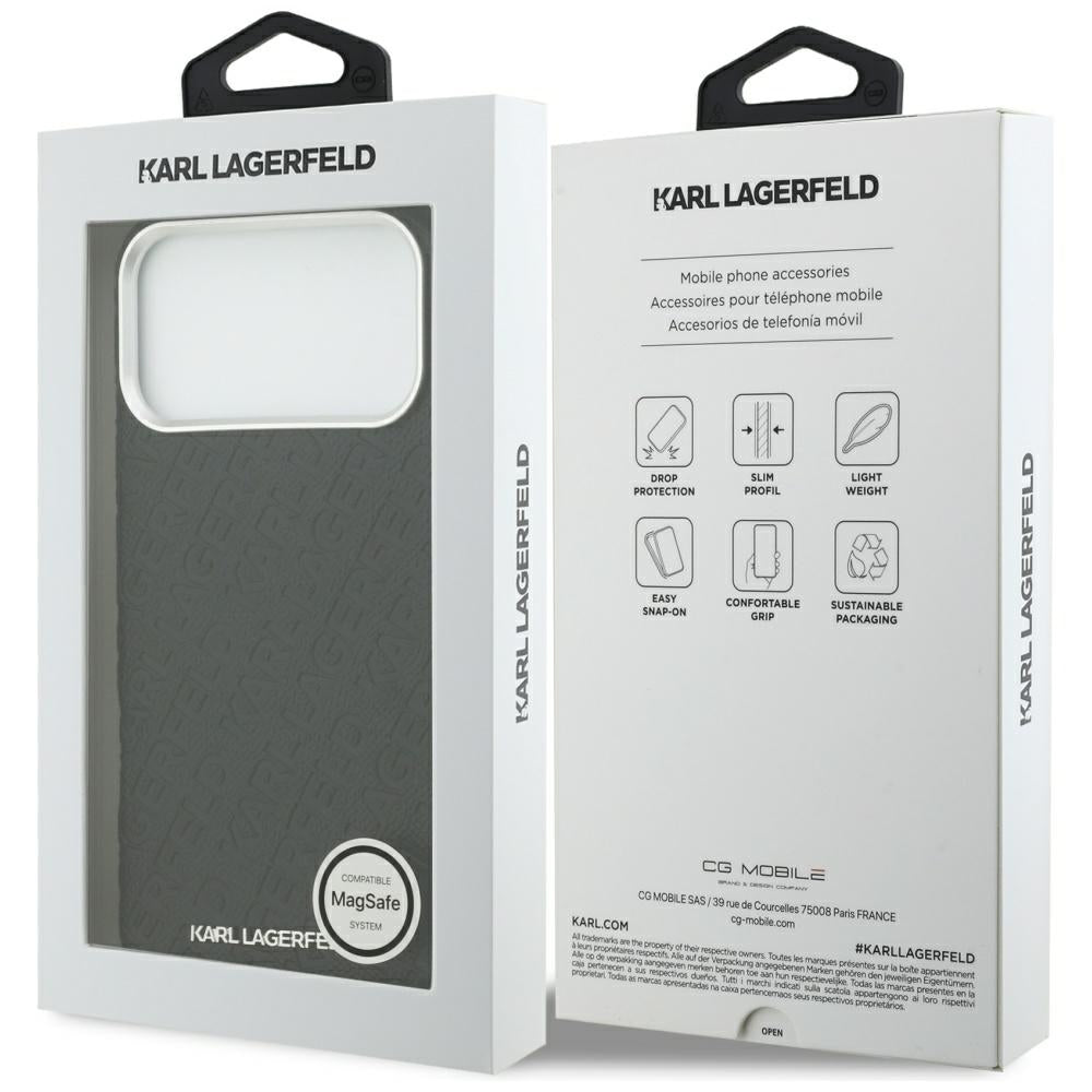 Karl Lagerfeld FW Stamped Karl MagSafe Case for iPhone 17 Pro Max - Black_7
