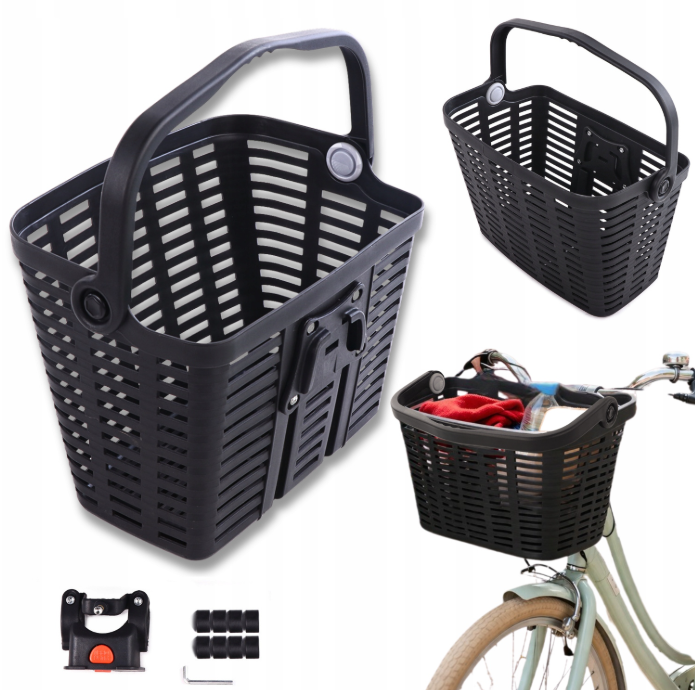 Wozinsky WKR-PK plastic handlebar bicycle basket - black_8