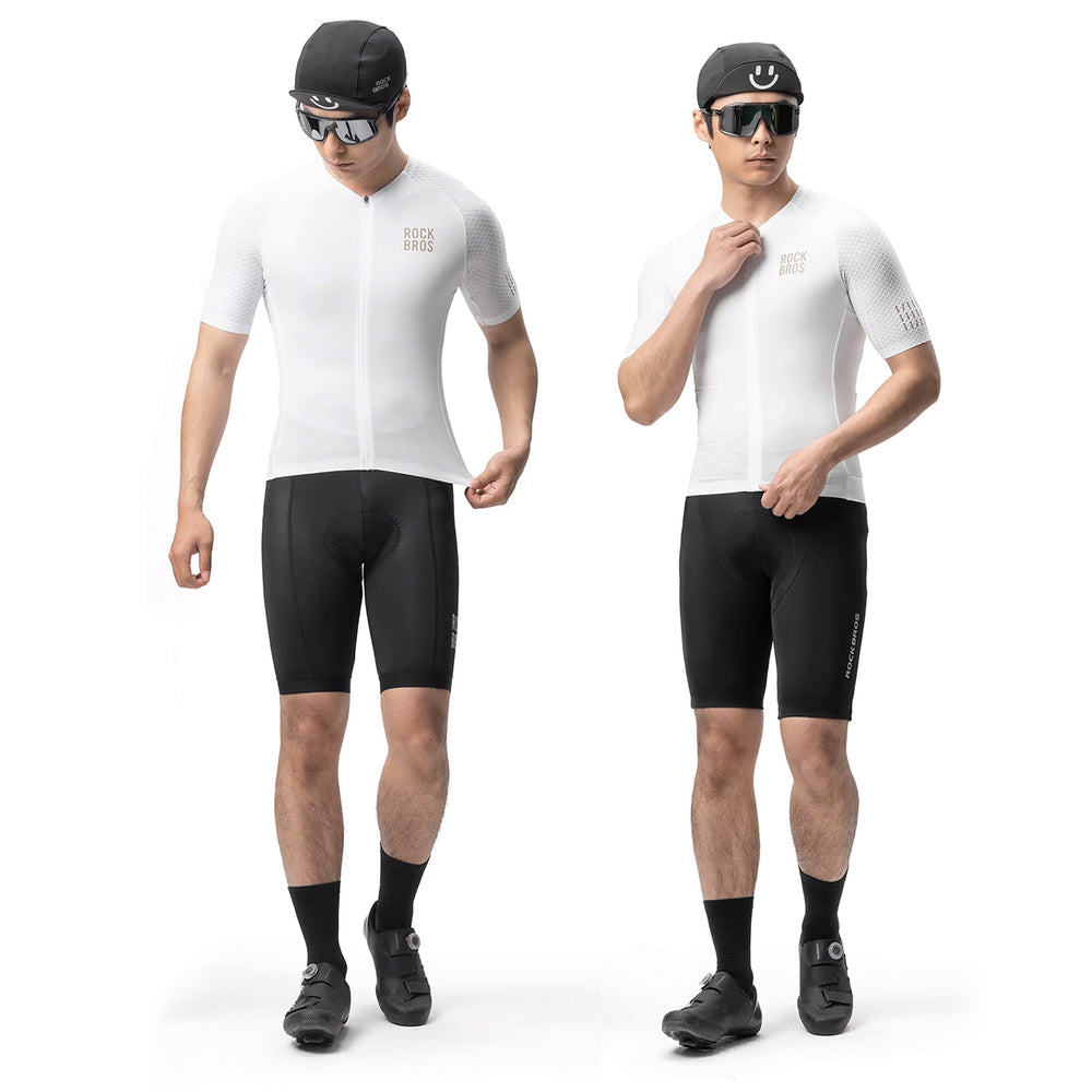Rockbros YDDX011 Diamond Short Sleeve Cycling Jersey Size XXS - White_3