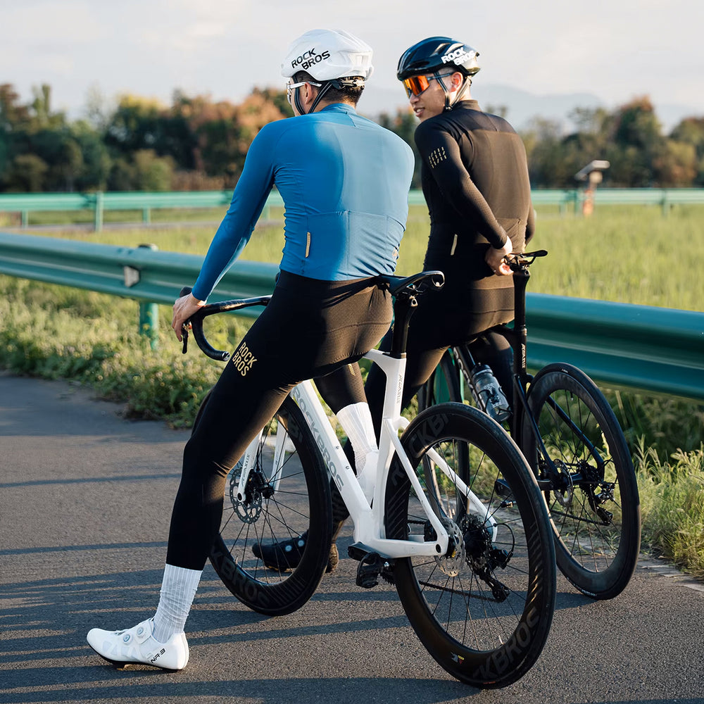Rockbros YDCK012-1 Long Fleece Bib Tights with Pad Size L - Black_10