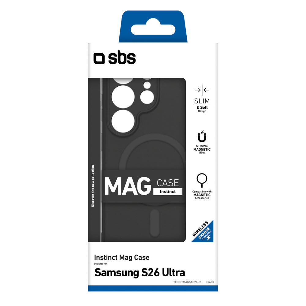 SBS Instinct Mag Case for Samsung Galaxy S26 Ultra Compatible with MagSafe - Black_1