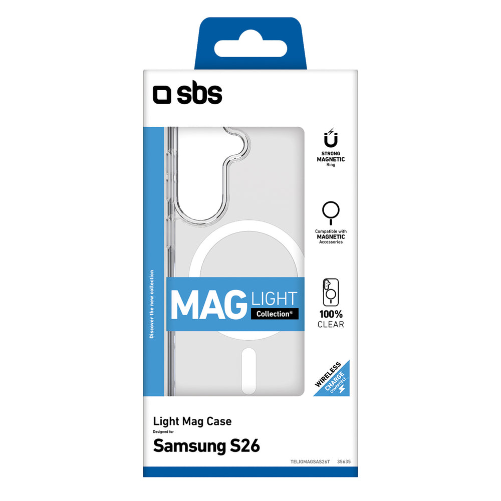 SBS Cover Light Mag protective case for Samsung Galaxy S26 compatible with MagSafe - transparent_1