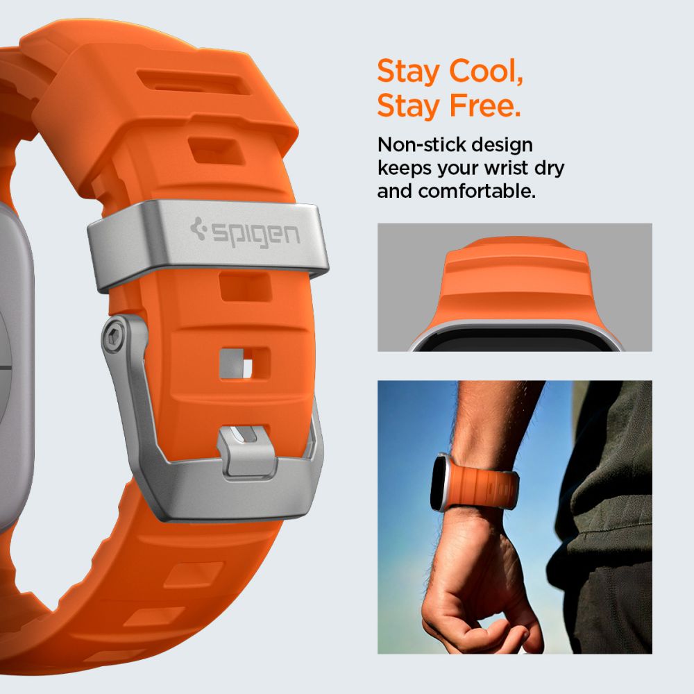 Bracelete Spigen WBS2 para Apple Watch 49mm / 46mm / 45mm / 44mm / Laranja AMP10509_14