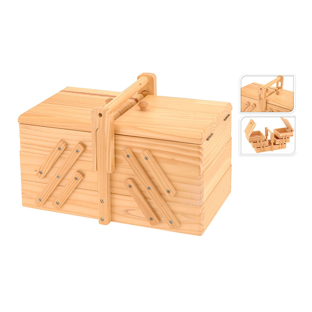 Mala de costura de pinho, 30x18,5x19cm, 784610430, excellent houseware_0