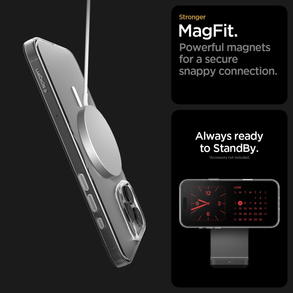 Hard Case Spigen Thin Fit with MagSafe for Apple iPhone 16 Pro, Clear White ACS09316_10