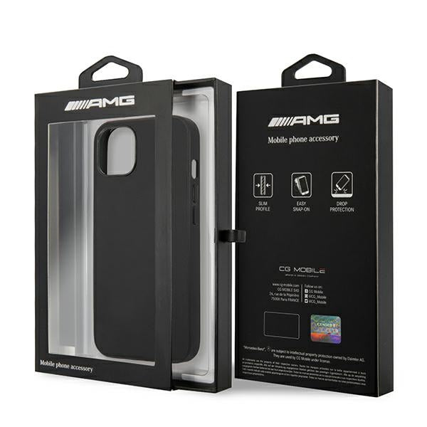 Etui Mercedes AMG Leather Hot Stamped na iPhone 13 / 14 / 15 - czarne_7