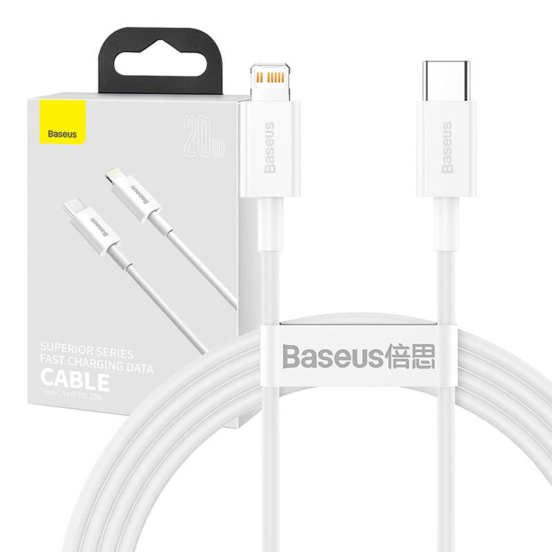 Baseus Superior Series Cable USB-C to Lightning, 20W, PD, 1,5m (white)_0