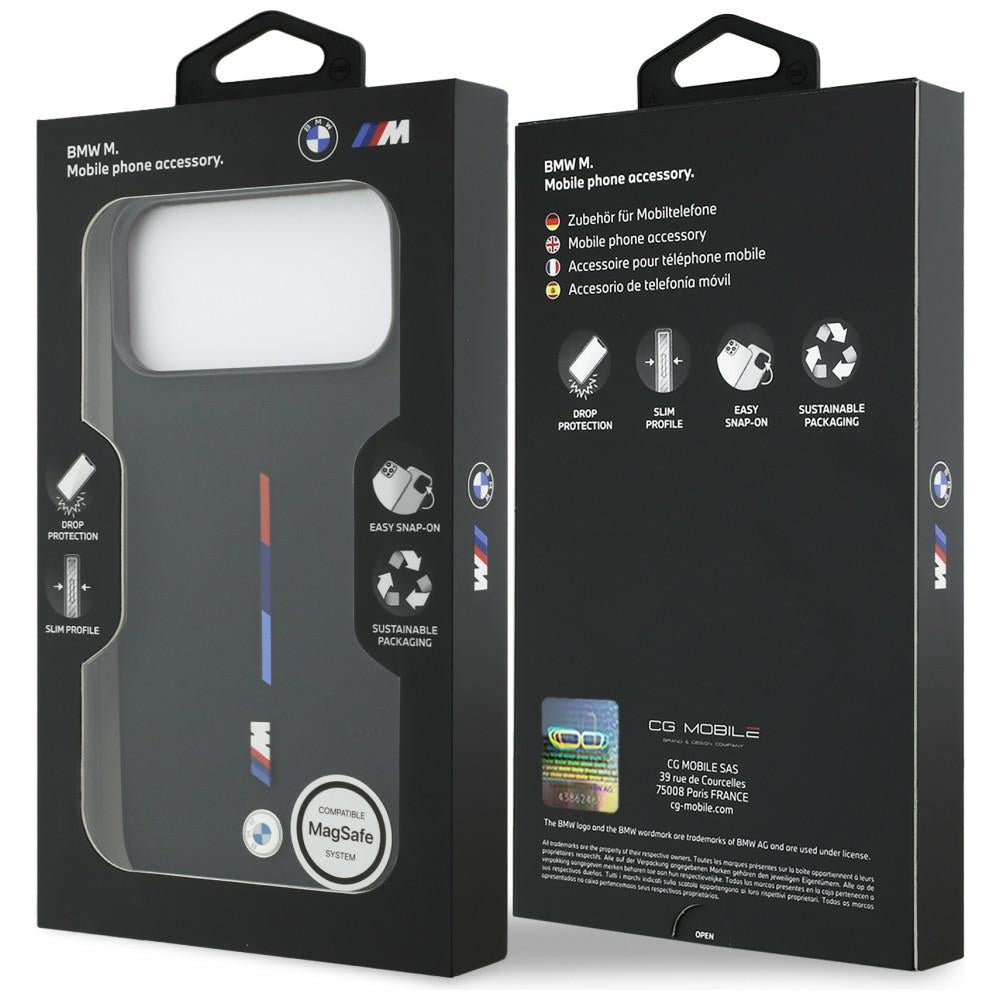 BMW M Silicon Tricolor Line MagSafe Case for iPhone 17 Pro Max - Black_7