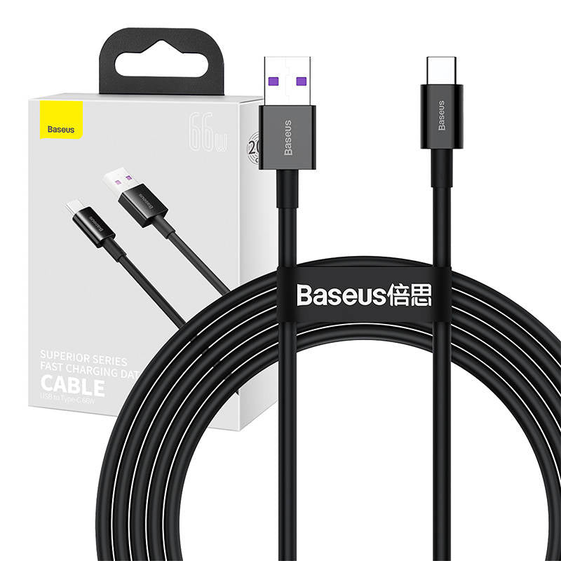 Baseus Superior Series Cable USB to USB-C, 66W, 2m (black)_0