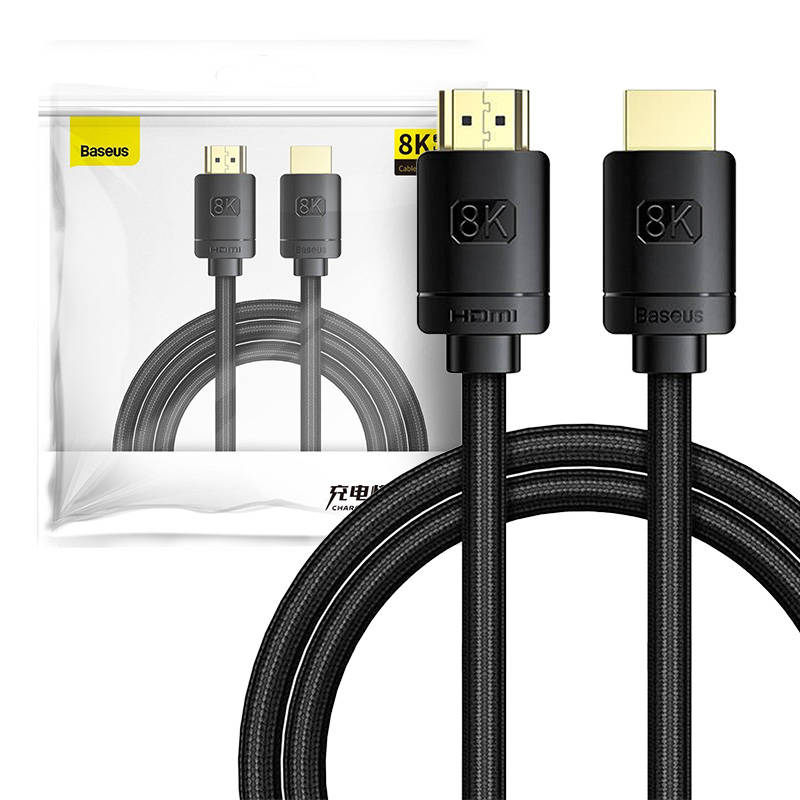 Baseus High Definition Series HDMI 2.1 cable, 8K 60Hz, 3D, HDR, 48Gbps, 2m (black)_0