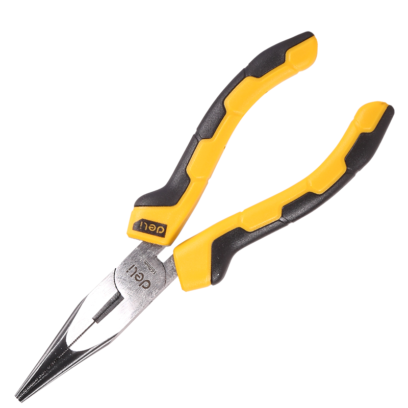 Long Nose Pliers 6" Deli Tools EDL2106 (yellow)_0