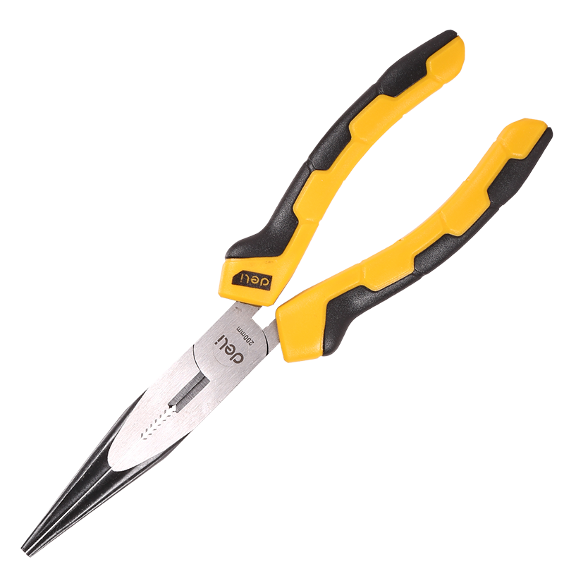 Long Nose Pliers 8" Deli Tools EDL2108 (yellow)_0
