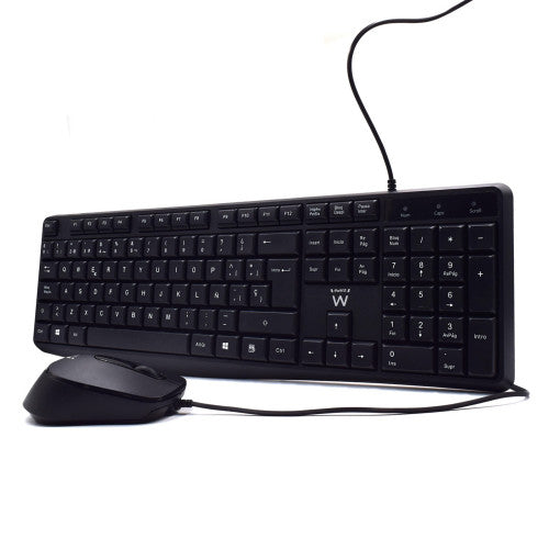 Ewent EW3006 teclado Ratón incluido Oficina USB QWERTY Español Negro_1