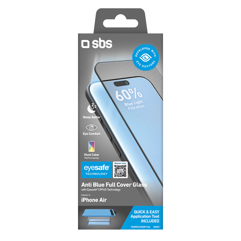SBS Eyesafe Tempered Glass for iPhone Air with Applicator_1