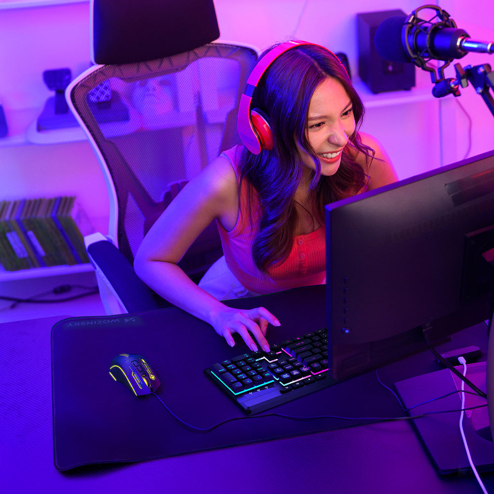 Wozinsky WMGK-1181W Wired Optical Gaming Mouse 7200 DPI with Backlight - Black and Yellow_12