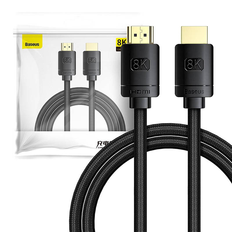 Baseus High Definition Series HDMI 2.1 cable, 8K 60Hz, 3D, HDR, 48Gbps, 3m (black)_0