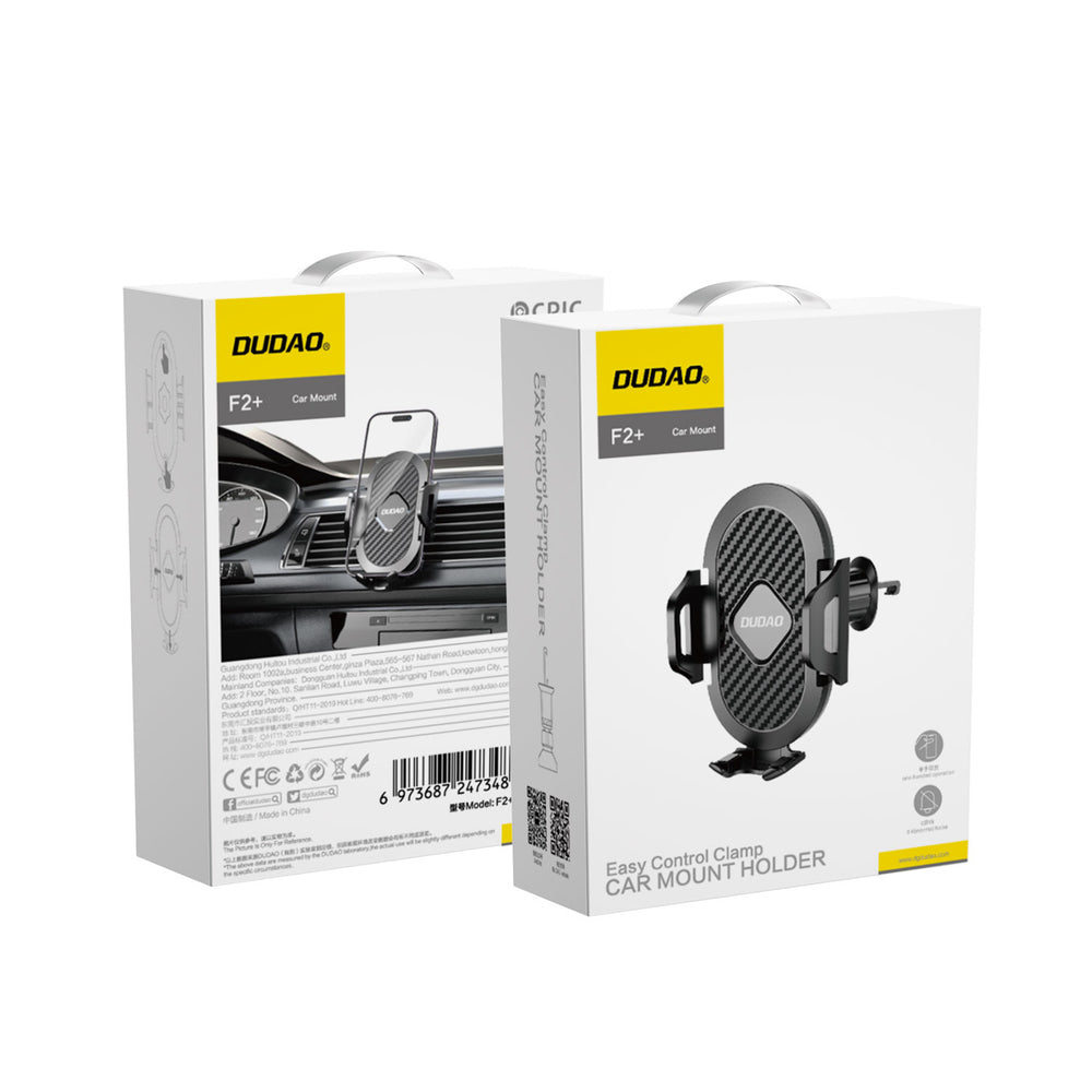 Dudao F2+ smartphone holder for the air vent with clamp - black_9