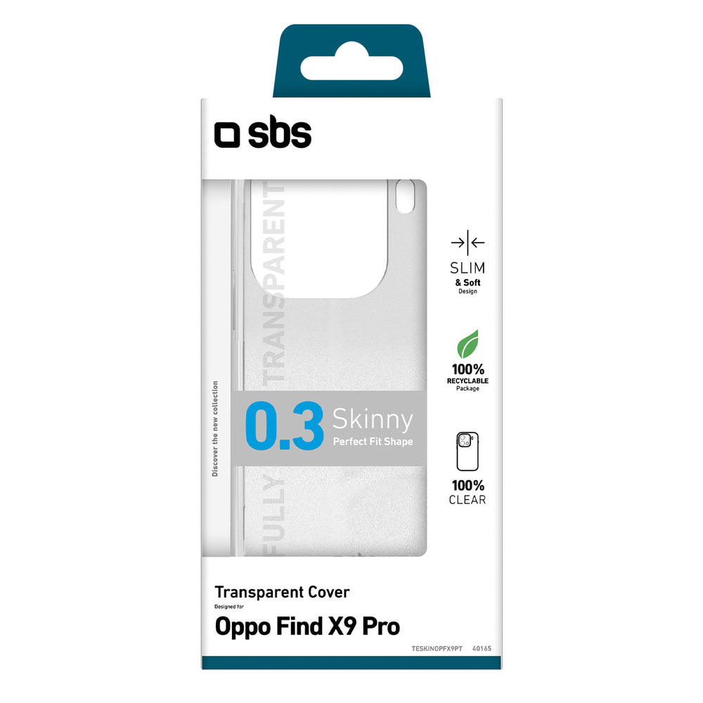 SBS Skinny Cover for Oppo Find X9 Pro - Transparent_1